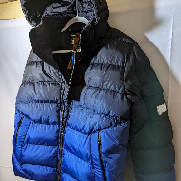 **SOLD OUT**BNWT Point Zero Askel Quilted Puffer Jacket in Blue/Black X-LARGE - Picture 2 of 15